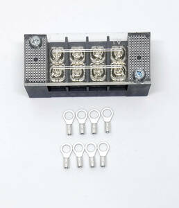  terminal pcs with cover 4P(4 terminal ) protective cover screw stop terminal screw diameter M3.5 rating 300V 20A till relay terminal pcs . pressure put on terminal (R shape ) circle shape 8 piece attaching 