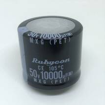 電解コンデンサー　１００００μＦ ５０Ｖ １０５℃ １００００ ５０ アルミ電解コンデンサ 修理 コンデンサー 10000uF 50V Φ35mm×L30mm _画像1