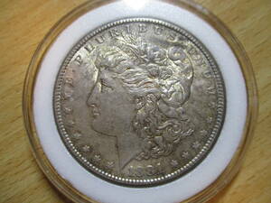 USA★＄１銀貨★Morgan★1881年-S★.900銀★MS-60★ASW= 24g