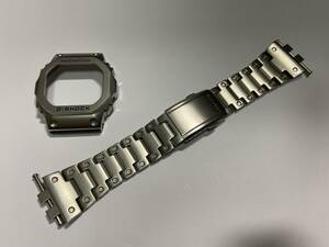 極美品　純正 カスタム　半ツヤ　 サンドブラスト仕上 CASIO　カシオ　G-SHOCK　Gショック メタル　GMW-B5000D-1JF　ケース/ブレス