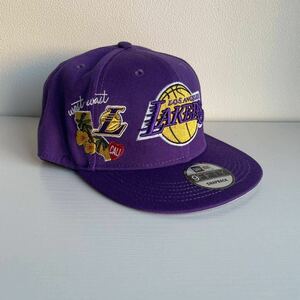 新品　帽子　バスケット　キャップ　ロサンゼルス・レイカーズ NBA キャップ　9FIFTY LA 　大人用　パープル　コービー選手