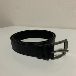 美品　LOUIS VUITTON ルイヴィトン　アンフィニ　ベルト　レザー　黒　36/90