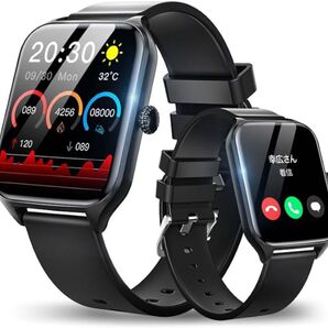 スマートウォッチ 通話機能付き 1.85インチ ショートカットキー Bluetooth5.3 音声アシスタント