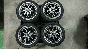 RACING PIAAメッシュホイール４本セット　タイヤ３本付　17×6.5Ｊ+48　PCD114.3　５穴　215／45ZR17