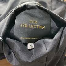 H-9　●FUR COLLECTION（ワールド）　サイズ・黒！シルク100％・毛皮ラビット　リバーシブルコート●_画像5