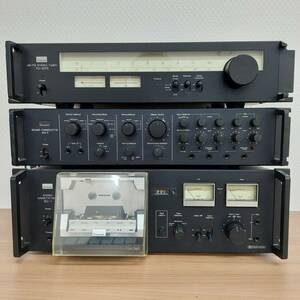 サンスイ Sansui オーディオセット TU-307Ⅱステレオチューナー/AX-7サウンドコンンソレット/SC-1 カセットデッキ 通電OK 現状 No.3200