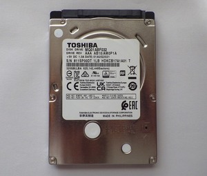 〇使用時間 9時間　東芝 TOSHIBA 2.5inch HDD 320GB SATA 5400rpm 7mm　※CrystalDiskinfo「正常」確認済み