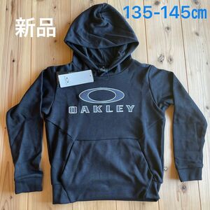 新品　オークリー　パーカー　ブラック　135-145㎝　 OAKLEY ロゴ スウェット　