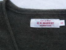 HOLLYWOOD RANCH MARKET　ハリウッドランチマーケット アンゴラ混ウール　ロールVネックセーター　サイズ 3/L オリーブカーキ系_画像6