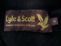 Lyle & Scott ライル & スコット　カシミヤ100% Vネックセーター　サイズ M ブラック　スコットランド製_画像5