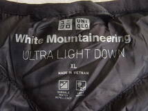 UNIQLO × White Mountaineering ユニクロ × ホワイト マウンテニアリング　ウルトラ ライト ダウンジャケット　サイズ XL ブラック_画像5