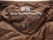 UNIQLO × White Mountaineering ユニクロ × ホワイト マウンテニアリング　ウルトラ ライト ダウンジャケット　サイズ 3XL ブラウン_画像5