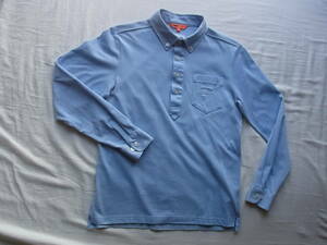 BEAMS GOLF ビームスゴルフ　鹿の子素材　プルオーバー ボタンダウンシャツ　サイズ S 日本製　ブルー