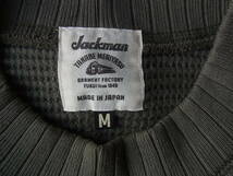 Jackman ジャックマン　肉厚ワッフル　モックネック　カットソー　サイズ M オリーブカーキ系 MADE IN JAPAN_画像5