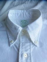 BROOKS BROTHERS ブルックスブラザーズ 　米国製　コットンオックス素材　 ボタンダウンシャツ　サイズ 14 1/2 - 31 ホワイト_画像2