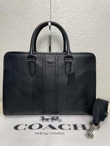 【極美品】定価9.6万　コーチ メンテ済み　COACH メンズ　ビジネス 2way レザー　バッグ　ショルダーバッグ　ブリーフケース　本革