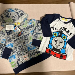 新品タグ付 機関車トーマス ジップアップパーカーと長袖Tシャツ 95cm 男の子 トレーナー 子供服 キッズ