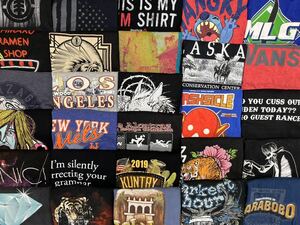 USA古着 半袖 片面 Ｔシャツ M サイズ 28枚 セット まとめ売り 1円スタート 大量 卸売り アメリカ古着 ロゴ イラスト プリント 丸首