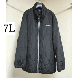 大きいサイズ メンズ OUTDOOR PRODUCTS 240Tフルダルタフタ 中綿 キルト ジャケット ブラック　7L