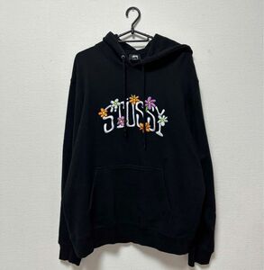 【即完売モデル】ステューシー stussy 花柄 刺繍ロゴ 希少 フラワー パーカー