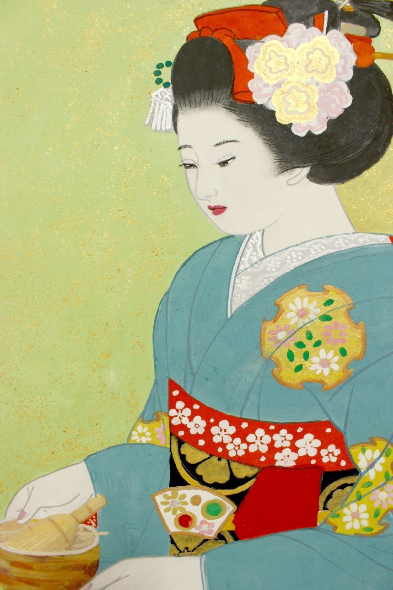 [Таможня] Красивая художница, японская живопись, кисть Мияшита Юки Омаэ № 10, подлинность гарантирована, ws226, рисование, картина маслом, портрет
