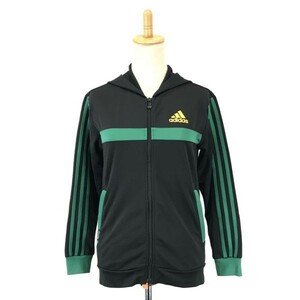  Adidas /adidas* джерси / спортивная куртка [ Kids 150/ чёрный × зеленый /black×green]Jackets/Jumpers*BH390