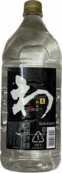 【2700ml×1本】麦焼酎わんこ【原材料】焼酎甲類66％（糖蜜）、焼酎乙類34％（麦、麦麹）【アルコール分】20度【形状】PET