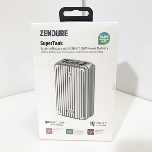 【未開封品】Zendure/ゼンデュア Supertank モバイルバッテリ 100W 急速充電 26800mAh Type-C USB 4台同時可 防災グッズ ※No.1※ ZDA8PDP