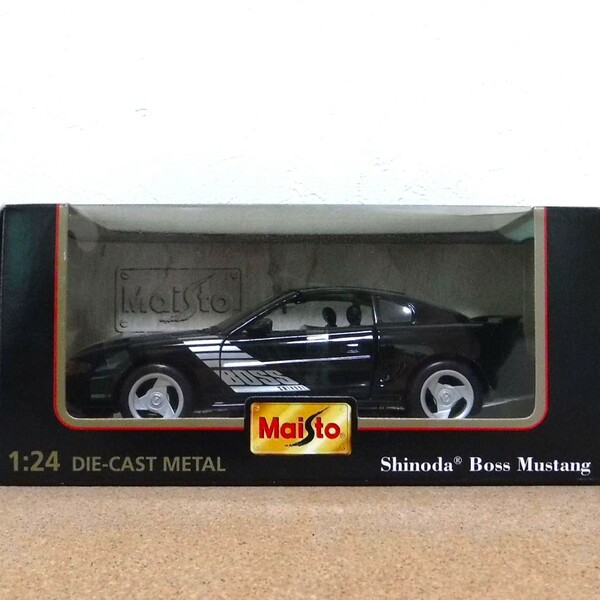 【Maisto】1/24 Sinoda Boss Mustang (黒) ［0438］