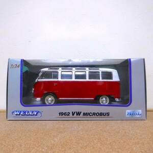 [WELLY]1/24 1962 VW MICROBUS ( white * red )