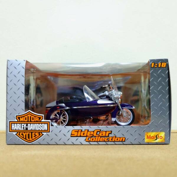 【Maisto】2001 FLHRC Road King Classic(青/銀) 1/18 HARLEY-DAVIDSON SideCar Collection
