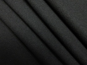 ウール100 平織 ジャケット コート スカート 厚地 巾145cm 長3m 黒 [m115]
