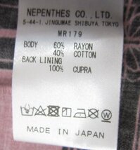 未使用 NEEDLES ニードルズ Classic Shirt-R/C Lawn Cloth / Papillon Plaid #Pink MR179 SIZE:XS メンズ 衣類 □UF4031_画像7