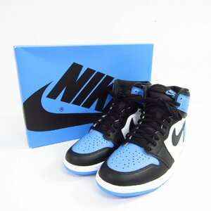 美品 NIKE ナイキ AIR JORDAN 1 RETRO HIGH OG DZ5485-400 UNIVERSITY BLUE/BLACK-WHITE SIZE:30.0cm スニーカー 靴 〓A7640