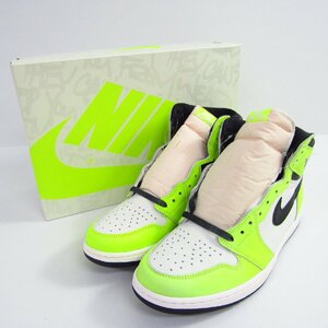 未使用 NIKE ナイキ AIR JORDAN 1 RETRO HIGH OG VOLT/SAIL-BLACK 555088-702 SIZE:30.0cm スニーカー 靴 〓A7707