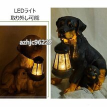 強くお勧め★ 犬 いぬ イヌ 置物 一個 LEDライト 太陽光充電 ソーラーエネルギー 庭 ガーデニング オブジェ 動物 防水_画像10