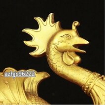 【高品質】 銅製 置物 鳳凰四霊 霊鳥 龍 朱雀風水 繁栄 金運 インテリア 火の鳥 フェニックス グッズ アイテム_画像7