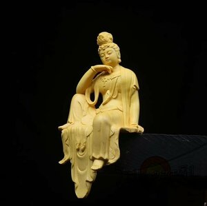 美品★極上の木彫 仏教美術 精密彫刻 仏像 手彫り 極上品 自在観音