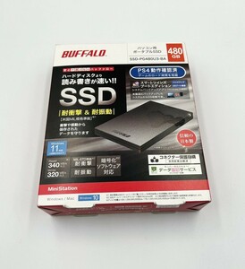 【新品】Buffalo 外付けSSD 480GB SSD-PG480U3-BA 