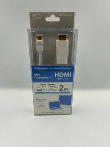 ミヨシ(MCO) 2K対応 miniDisplayPort-HDMIケーブル 2m DPC-2KHD20/WH