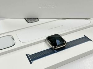 ☆即決 超美品 Series8 Apple Watch 45mm シルバーステンレス アップルウォッチ GPS+Cellularモデル スポーツループ シリーズ8 513