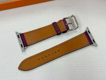 ☆即決 美品 Apple Watch Hermes 41mm 40mm ヴォー スイフト アネモネ シンプルトゥール レザーストラップ エルメス アップルウォッチ 537_画像4