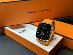 ☆即決 美品 Apple Watch series7 HERMES 41mm アップルウォッチ エルメス GPS+Cellular シルバーステンレス 心電図 シリーズ7 517