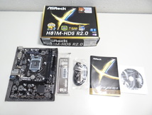 H1400 ASROCK H81M-HDS R2.0 (INTEL H81) LGA1150 MicroATX BOX　動作未確認　ジャンク品_画像2