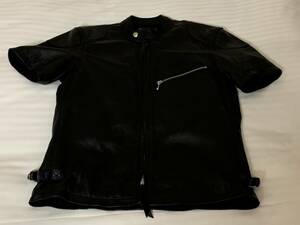  Kadoya short sleeves punch leather Rider's L used superior article 