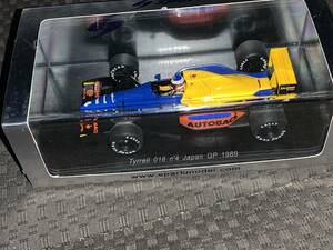 spark　1/43　ティレル０１８　1989年　日本GP　ジャン・アレジ　＃４　キャメル　used 美品　タバコデカール付き