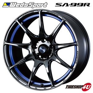 Weds Sport SA-99R 18x7.5J 5/114.3 +35 BLCII ブルーライトクロームツー 新品ホイール1本価格 送料無料