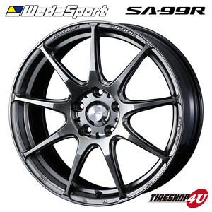 Weds Sport SA-99R 17x7.5J 5/114.3 +45 PSB プラチナシルバーブラック 新品ホイール1本価格 送料無料