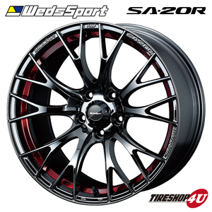 Weds Sport SA-20R 18x8.5J 5/100 +45 RLC レッドライトクローム 新品ホイール1本価格 送料無料