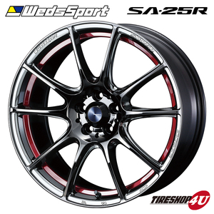 Weds Sport SA-25R 18x8.0J 5/114.3 +45 RLC レッドライトクローム 新品ホイール1本価格 送料無料